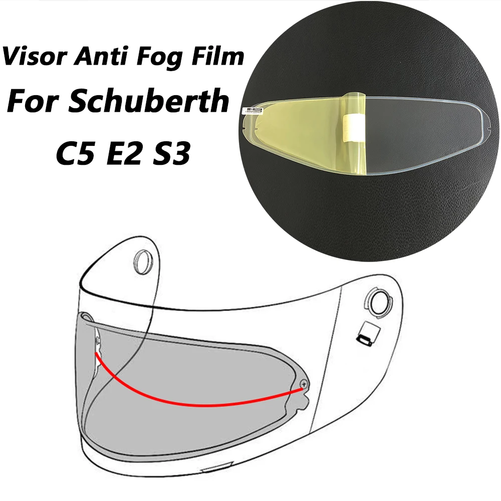 

Motorcycle Helmet Lens clear Anti-fog patch For Schuberth C5 E2 S3 visor Anti-fog Film