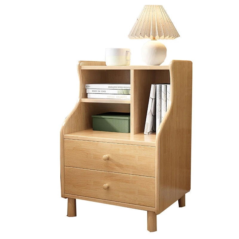 

Nordic Home Bedside Cabinet Rack Simple Dormitory Small Bedside Table with Bookshelf
