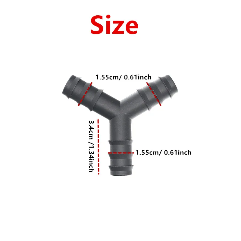 14pcs 16mm Drip Irrigation PE Pipe Barb Connector Tee Elbow End Plug 1/2'' Garden Water Hose Repair Extension