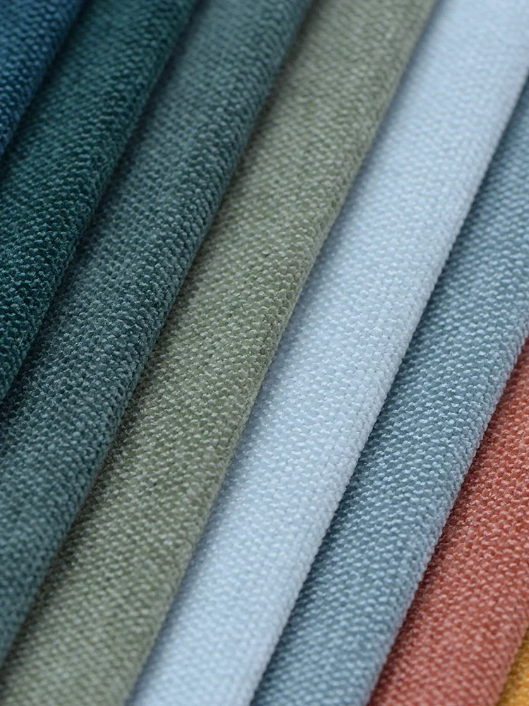 Thickend Chenille Fabric By The Meter for Upholstery Sofa Pillowcases Tablecloth Diy Sewing Plain Wearable Soft Cloth Brown Blue