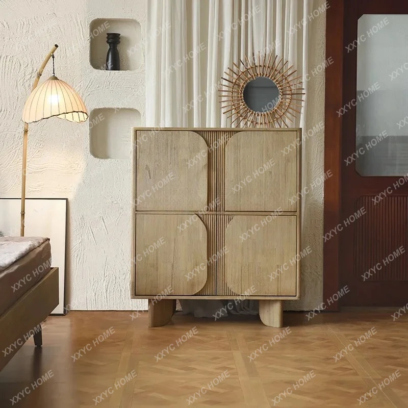 

Q olid wood retro storage wabi sabi living room log wind chest bedroom storage cabinet