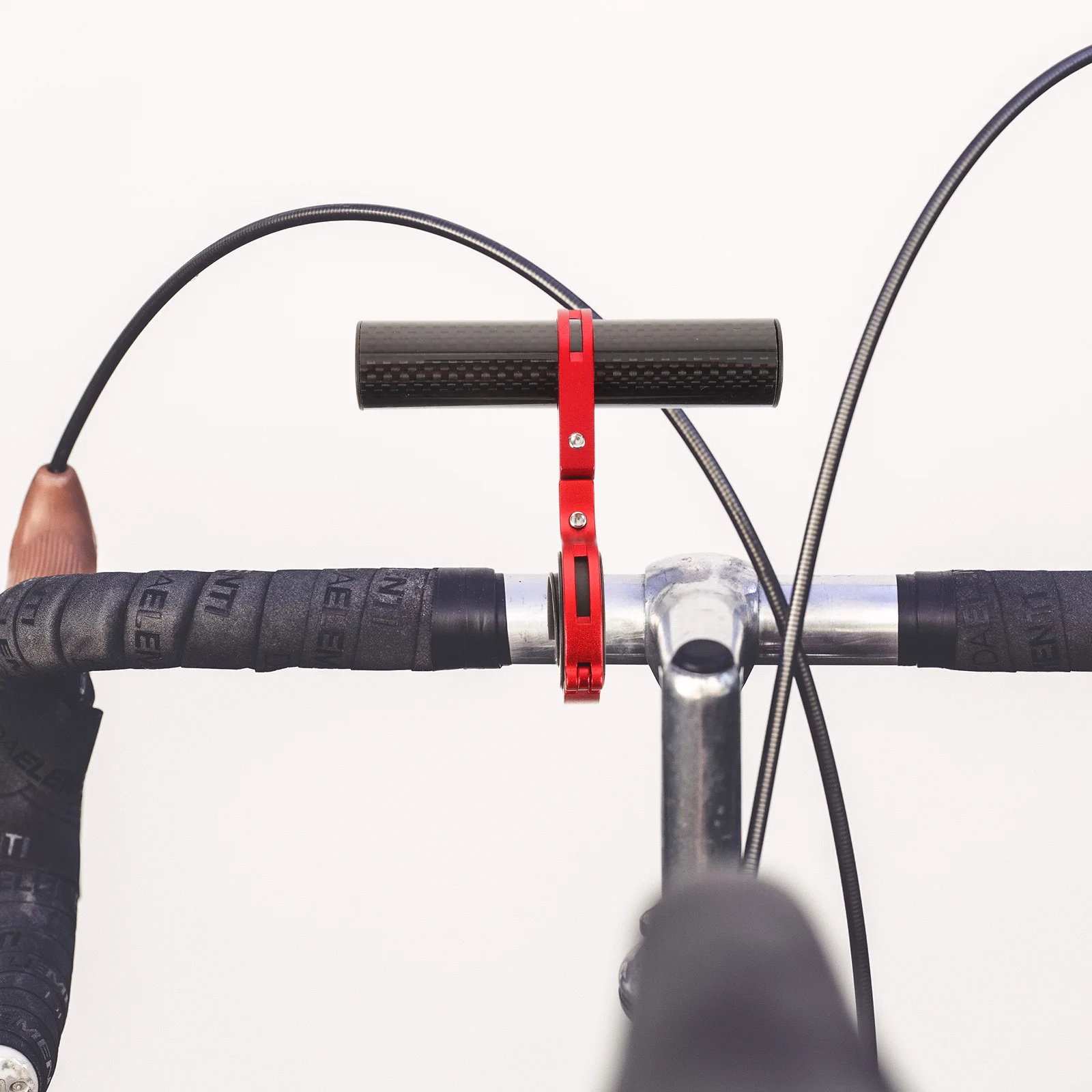 

Metal Bike Handlebar Extension Mount Multi-Function Light Holder Bracket Adjustable Tightness Sturdy Durable Extender Rack For