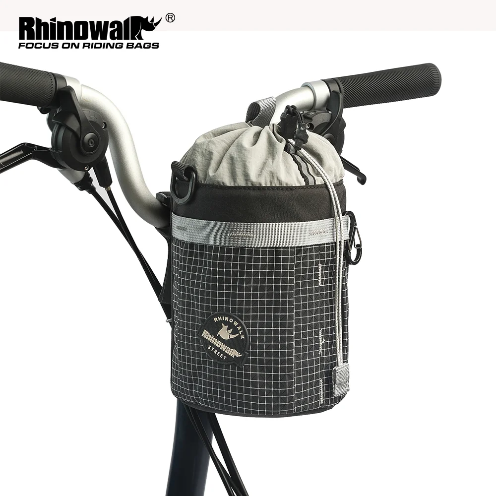 

Rhinowalk Bike Handlebar Bag 6.5L Cycling Water Bottle Bag Cycling Stem Bag Carrier Pouch Riding Insulated Kettle Bag