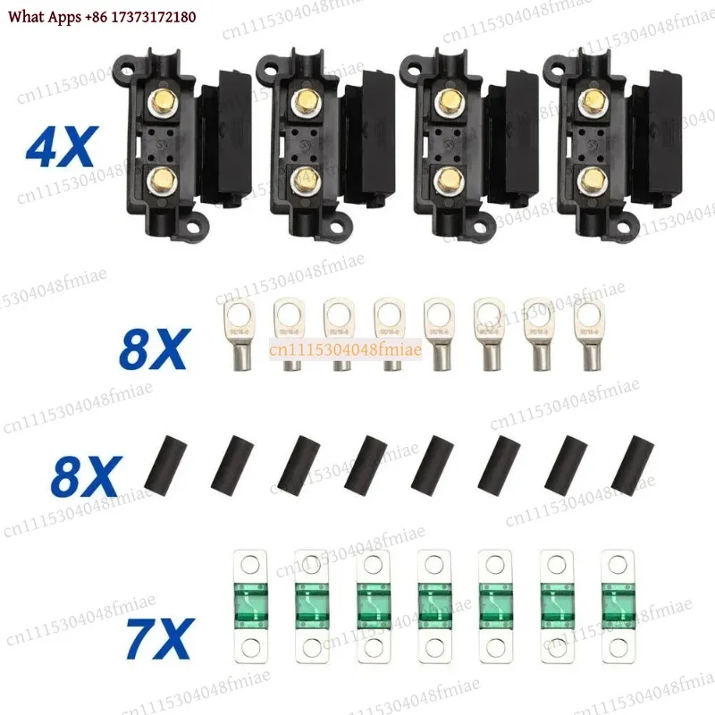 40A MIDI FUSE KIT 4 ANS Holder 7 X 40 AMP Fuses For BCDC Dual Battery Electrical Accessories