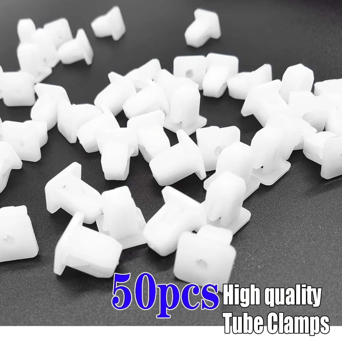 50 pieces of car bumper fixing clips, white plastic square car mudguard pad fasteners