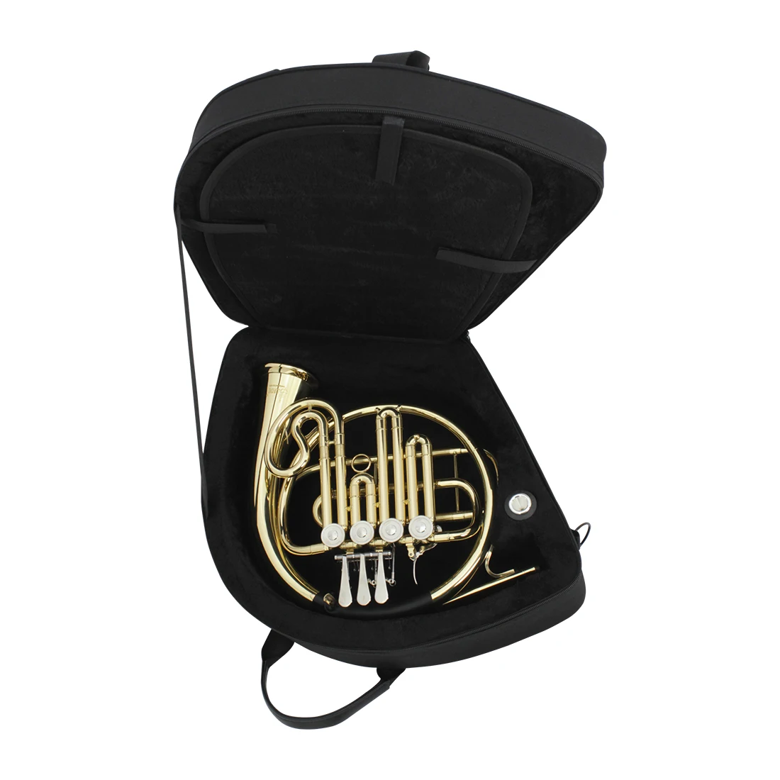 SLADE شقة 3/4 مفتاح القرن الفرنسي Bb النحاس سبليت الجسم الذهب المهنية الفرنسية القرن جرس كبير النحاس أداة نحاسية مع أجزاء #3