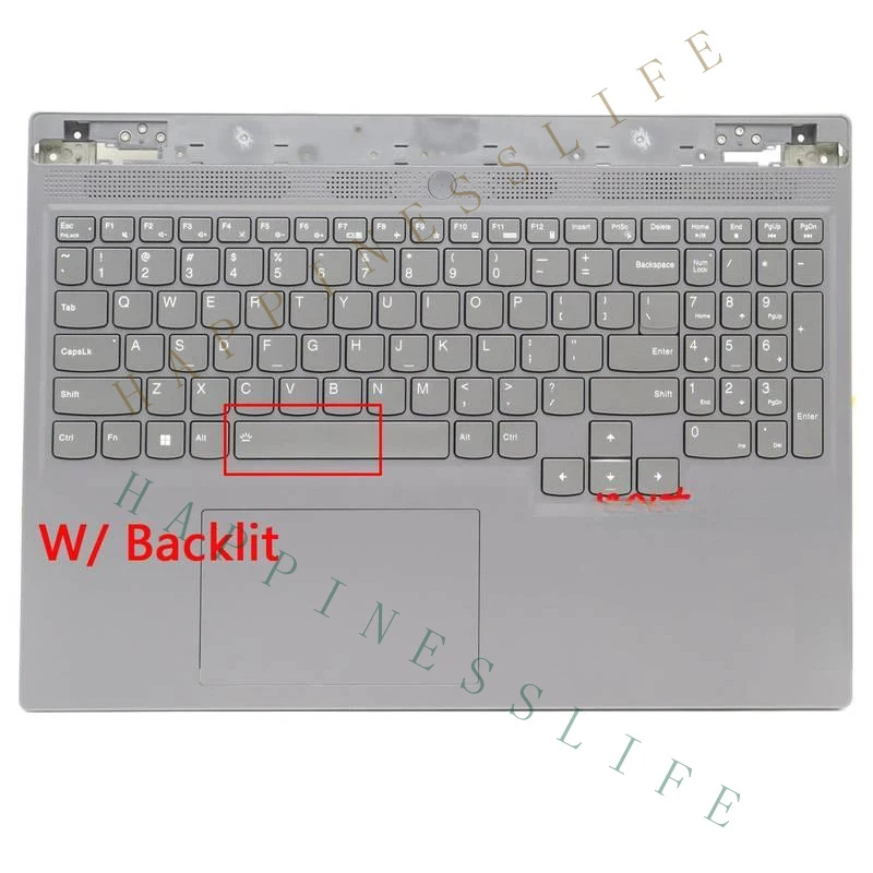 OM+ Palmrest US Keyboard Backlit 5CB1L56010 is suitable for Lenovo Legion Slim 5 16APH8 16IRH8
