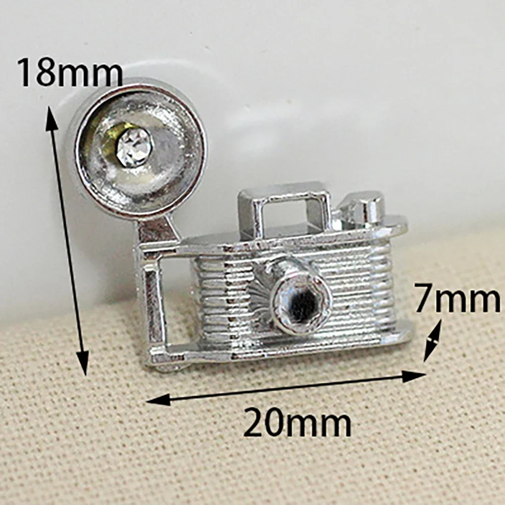 1/12 Dollhouse Miniature Accessories Mini Metal Camera Simulation Digital SLR Camera Model for Doll House Decoration ob11