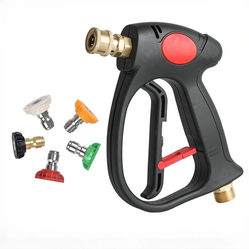 Water gun cleaning machine Water gun Pure copper ceramic valve Outer wire 22 Inner 14 Car washing machine Car washing water gun