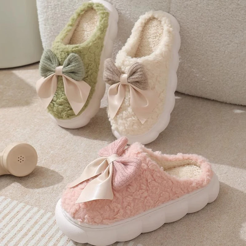

Unisex Indoor House Shoes 2025 New Plush Slippers for Women & Men - Cozy Flat Sole Couple Slippers for Winter