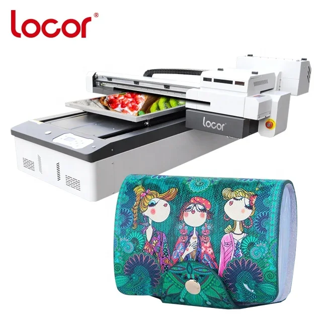 support 15cm thickness  Locor  UV6090 A1 UV led flatbed printer for gift box pen mugs bottles printing DTG to garment printer