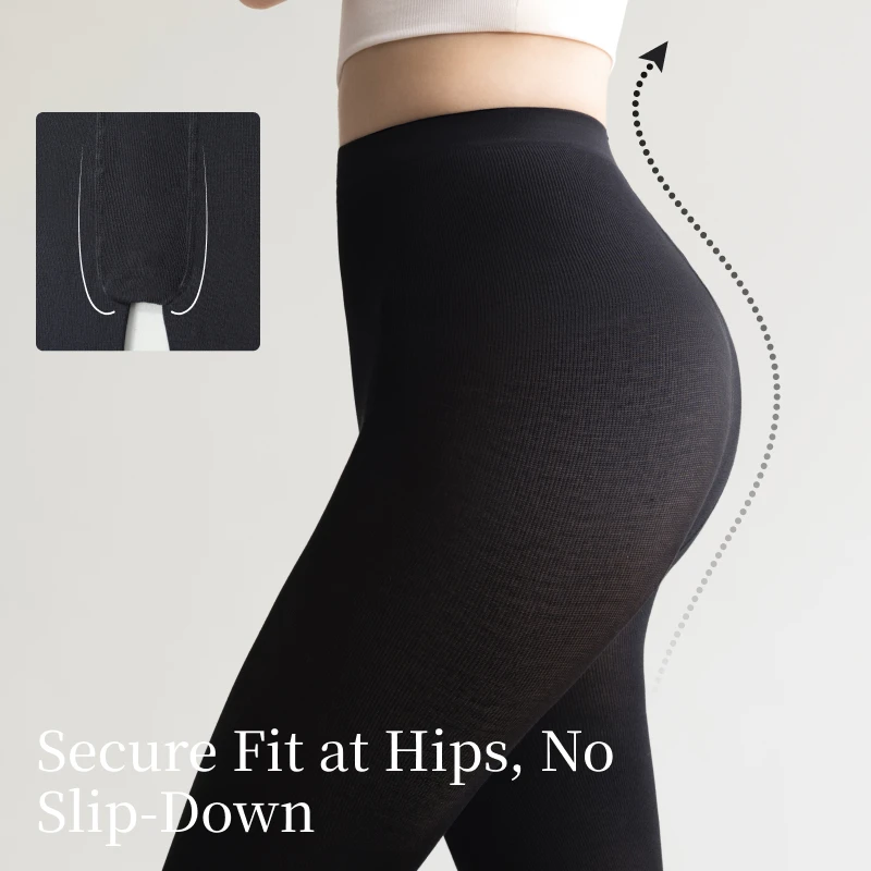 SUJIIN Women's Tights 2026 Autumn Winter Mid Waist Solid Simple Stretchy Thin Leggings Women Modal Pantyhose Stockings XW005