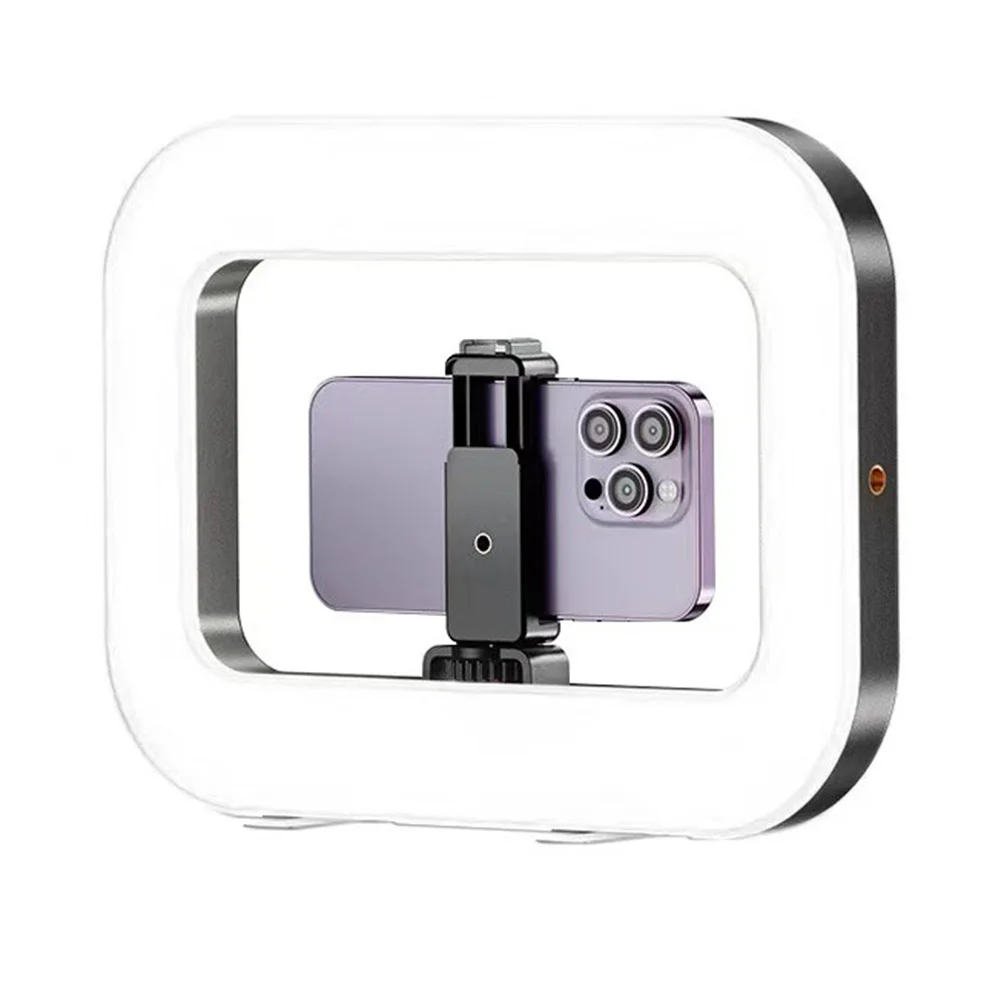 Portable Adjustable Bicolor Ring Light with 6600mAh Rechargeable Battery for Smartphone Photography and Video Recording