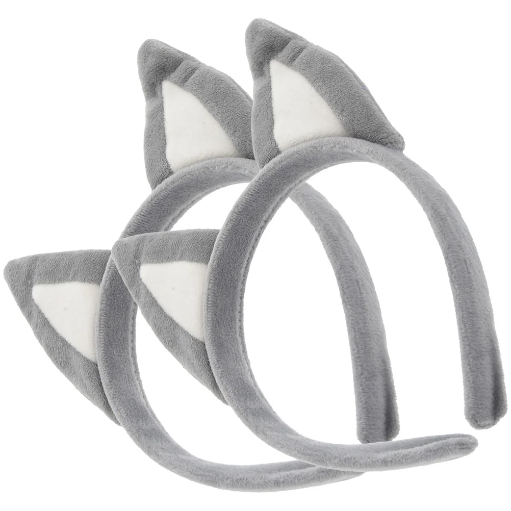 

2pcs Dog Ears Headband Women Costume Party Accessories Halloween Cosplay Blue Yellow Shepherd Puppies Hair Band Adult Birthday
