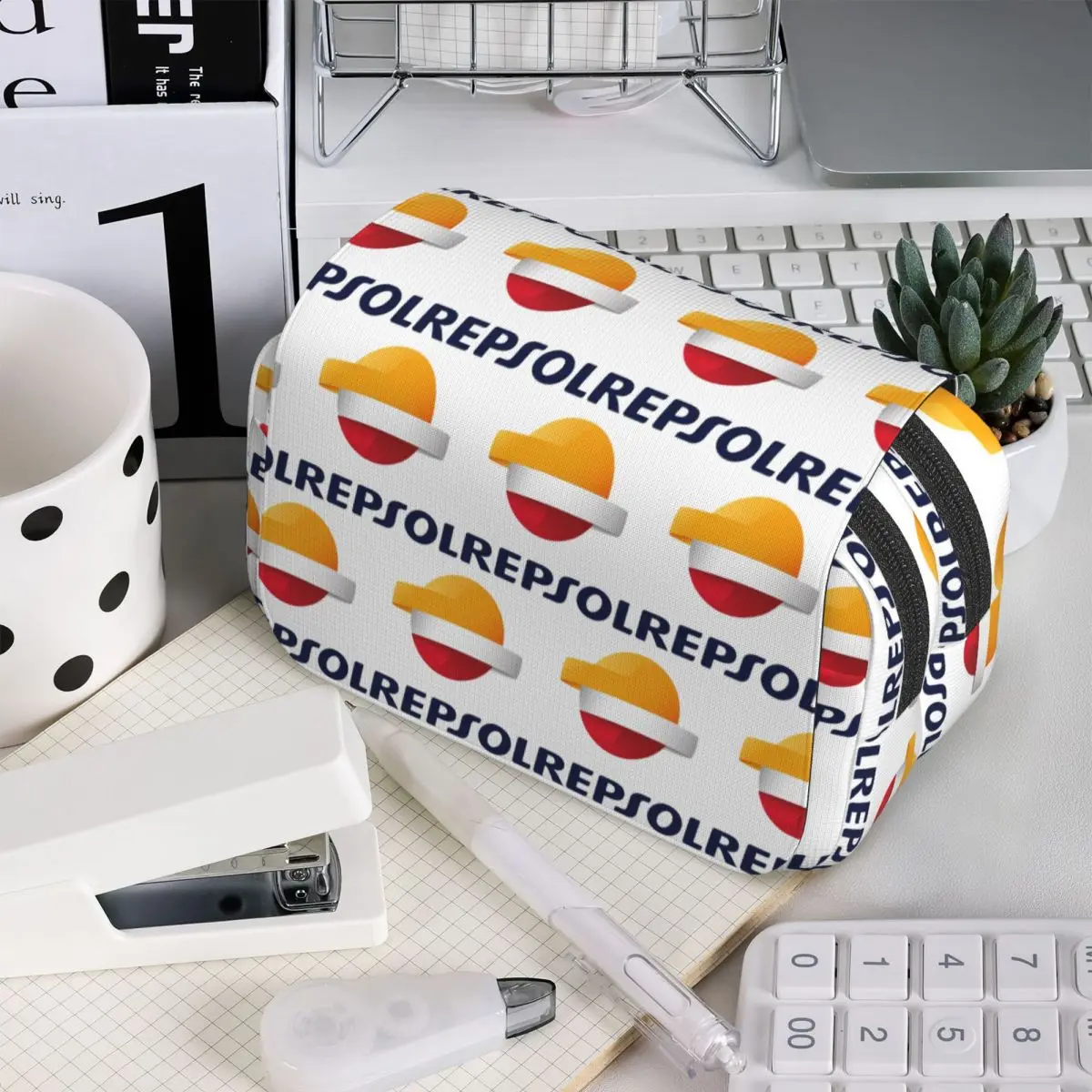 Repsol Federmäppchen für Jungen und Mädchen, Geschenke, Stiftbox, Bleistiftbeutel, Schreibwaren, Stifthalter, Tasche