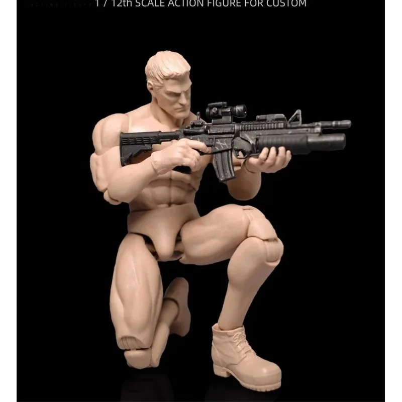 In Magazzino GWToys G001 Scala 1/12 Maschio Flessibile Muscolo Forte Corpo con Mano Piede Connettore Misura 6 "Soldato Action Figure Bambole
