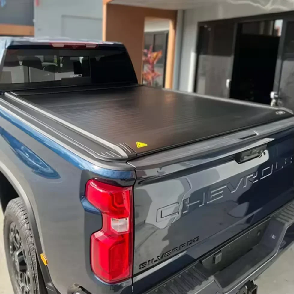 Hete Verkopende Elektrische Intrekbare Tonneau Hoes Voor Jac T9 Chevy Silverado Aluminium Rolluik Deksel Pick-Up Bedhoes