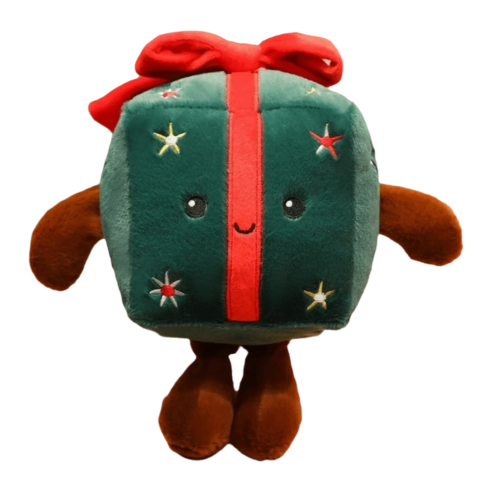 Christmas Box Soft Present Plushie Gifts Pendant Design Christmas Ornament Stuffed Animal Gift For Friend