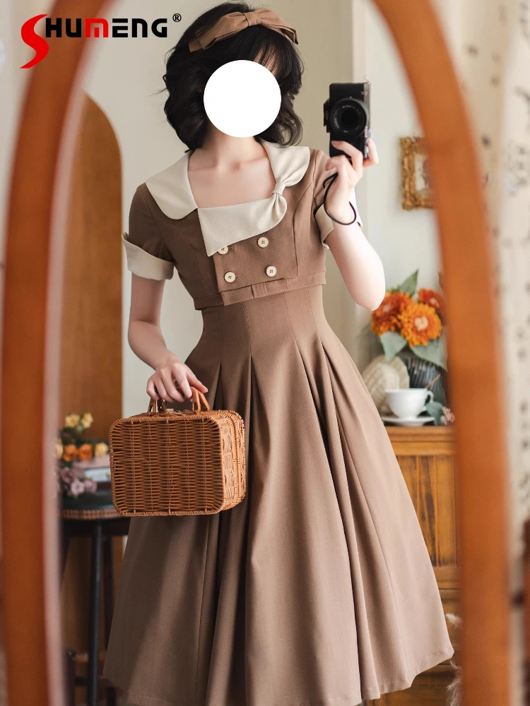 

Original French Elegant Retro Lolita Style CLA Dress Summer New 2025 Women's Short Jacket High Waist Slim Long Skirt 2-piece Set