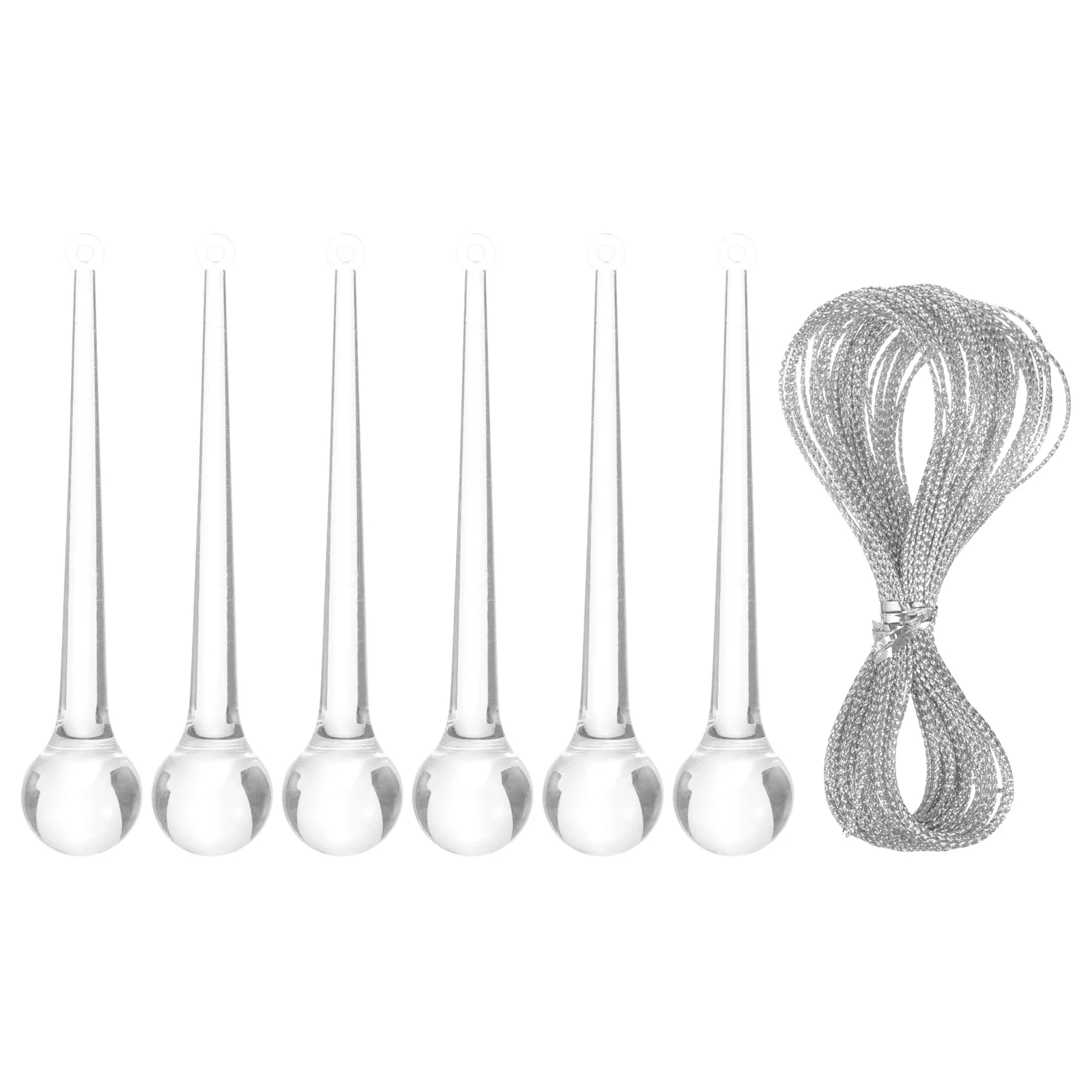 

6Pcs Water Drop Pendant Hanging Decorations Xmas Tree Hanging Decors Xmas Party Supplies Christmas Tree Ornament