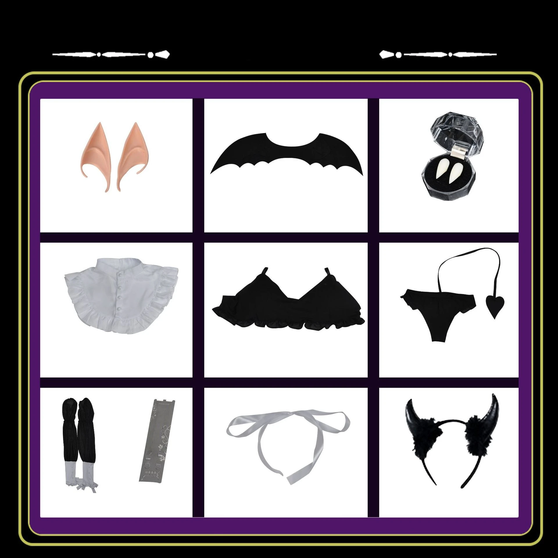 فستان دمية Kaidoukaimou تأثيري حلي مجموعة كاملة من الشيطان الصغير الساحرة نمط كوس أنيمي خادمة زي الأداء زي #5