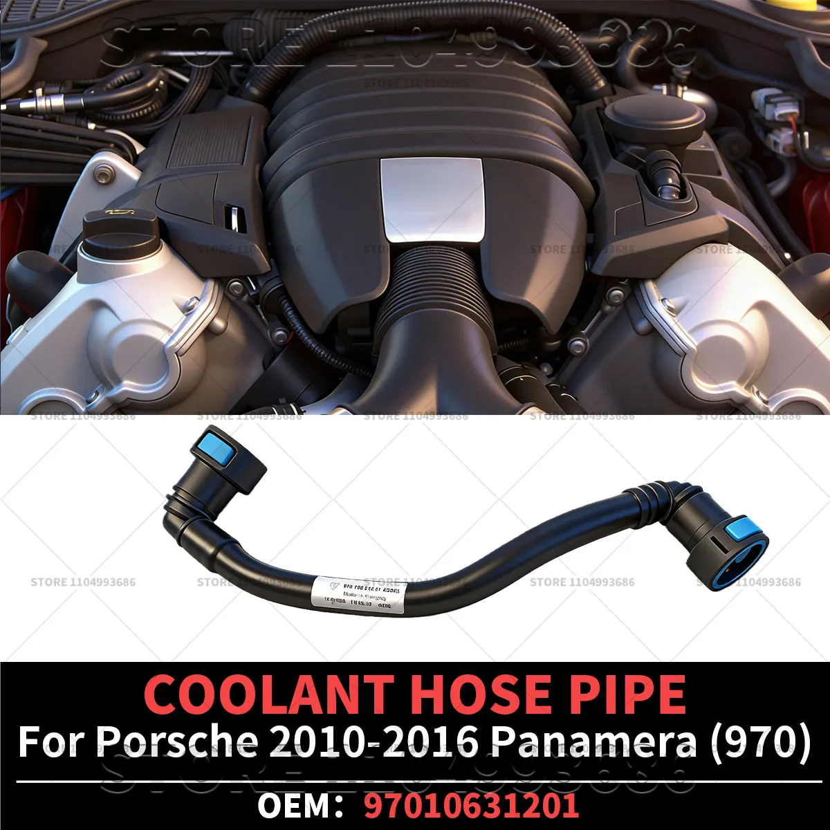 

Для Porsche 2010 2011 2012 2013 2014 2015 2016 Panamera S GTS Turbo S (970) Хост-труба охлаждающей жидкости двигателя OEM 97010631201