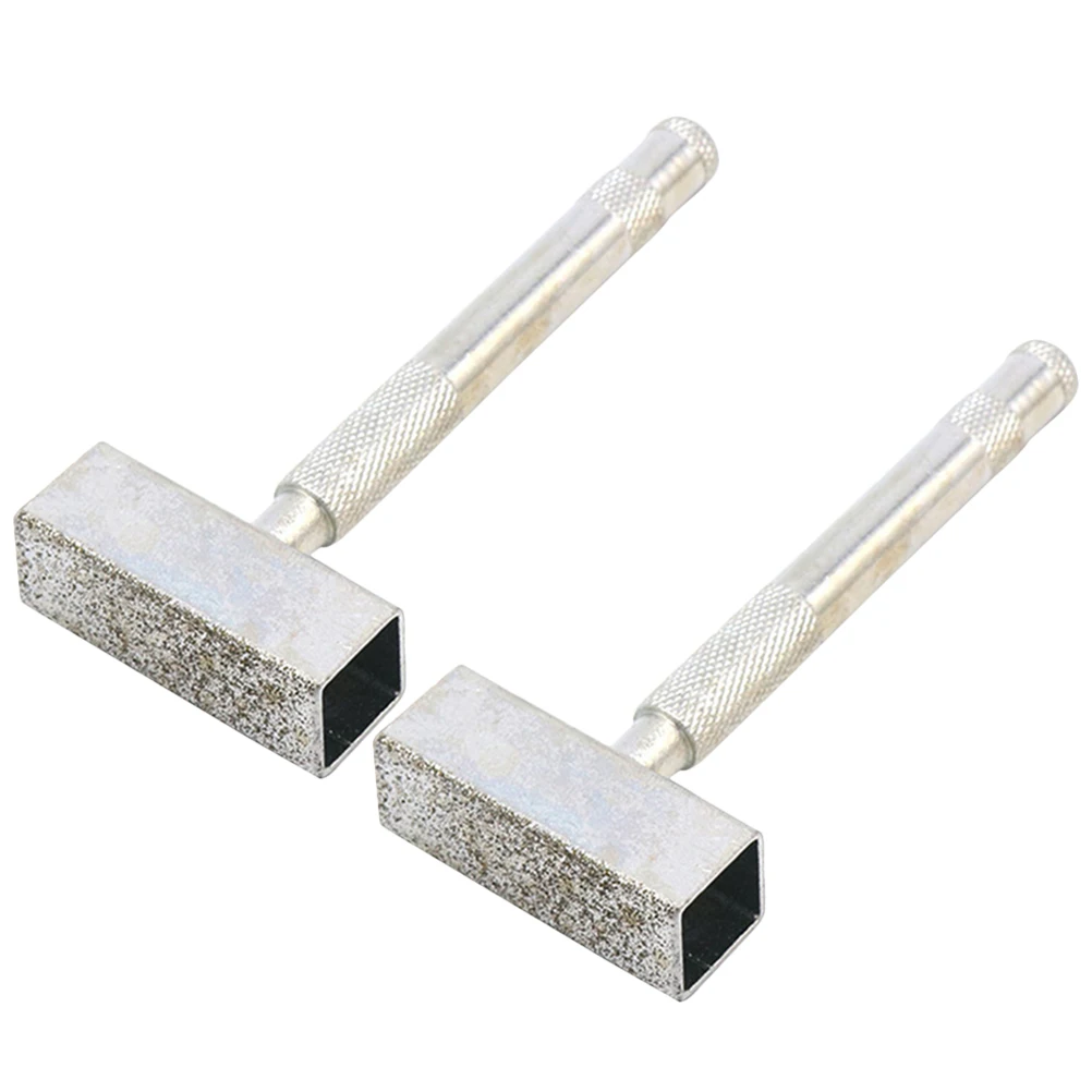 

2 Pcs Handheld Grinding Wheel Dresser 125mm Trimmer for Ceramic Discs Centerless Grinder Suitable White Brown Corundum Silicon