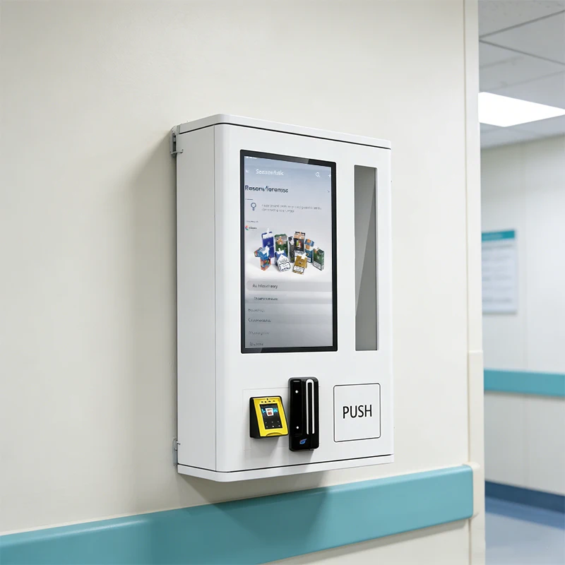 Custom 18.5 Inch Screen Mini Smart Vending Machine Self Service Wall Mounted Small Vending Machine for Card Cigarettes Retail