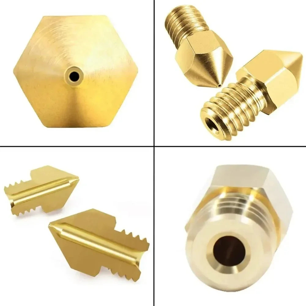 Creality Official MK8 Ender 3 Nozzles 5 pcs 3D Printer Brass Nozzles Extruder for Ender 3 Series Printer Nozzle Kit