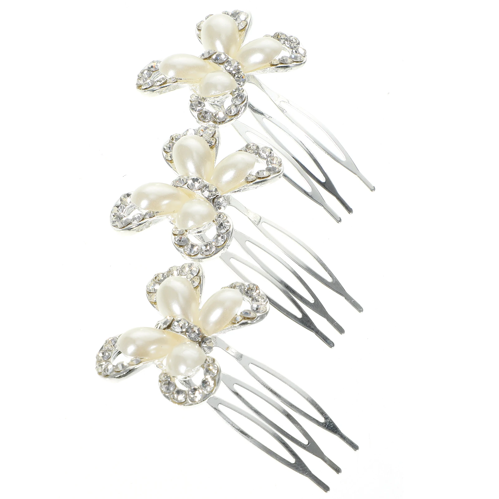 

3 Pcs Hair Comb Accessories Card Combs for Bridesmaids Wedding Side Decorative Bridal Metal