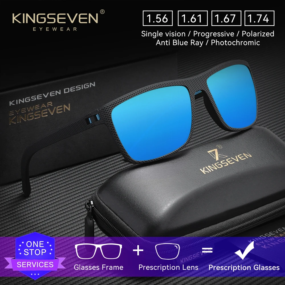 

KINGSEVEN Driving Optical Lens Sunglasses Men Women Prescription Myopia Hyperopia Progressive Glasses Travel Trendy Eyewear