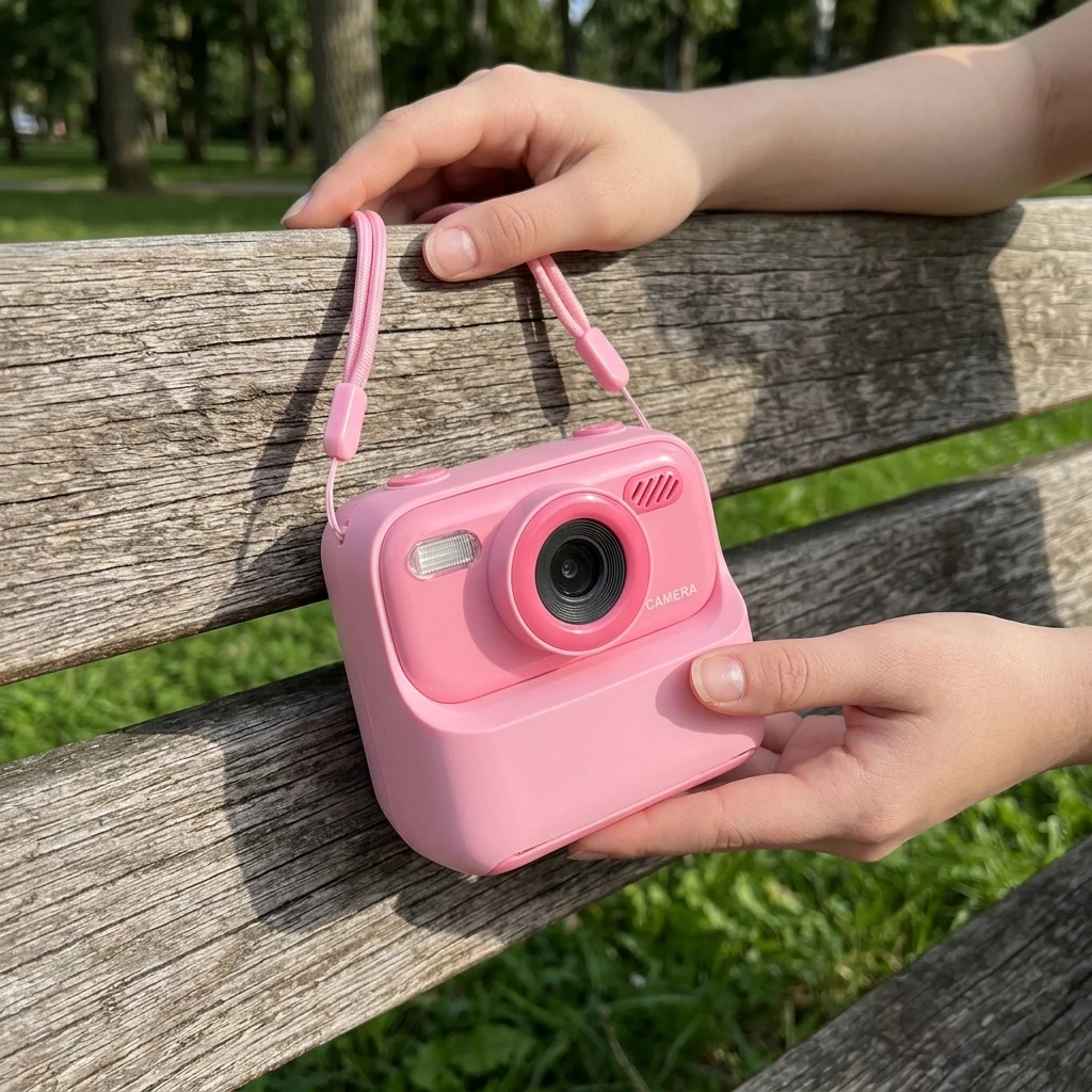 P79 Kids Instant Print Camera, 2.8 Inch Screen, Dual Lens, 1080P HD Video Recording, Portable Plastic Children Digital Camera