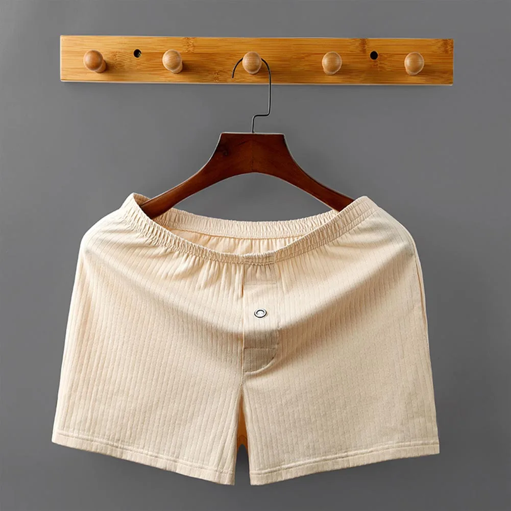 Homens dormir casa pijama shorts respirável sólido roupa interior boxers esporte shorts lingerie elástica com nervuras seta calças boxer