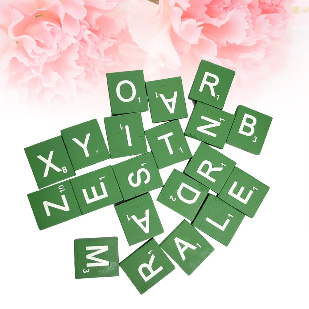 

100Pcs Smooth Sanded Wooden Cubes Natural Finish DIY Letter Blocks Alphabet Puzzle Craft Kit for Classroom Home Party Decoration