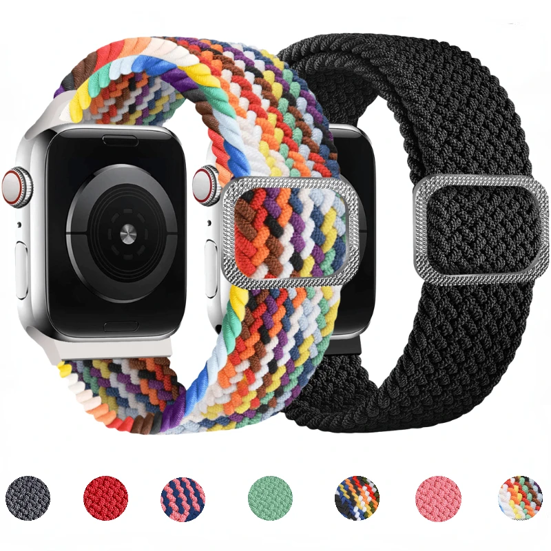 

Nylon Strap For Apple watch Ultra 49mm 8 7 45mm 41mm Sports soft comfortable elastic woven band For iwatch 6 5 4 42mm 40mm 44mm