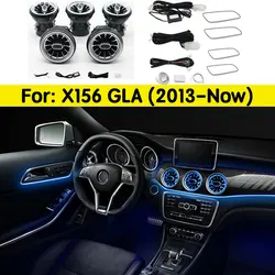 For Mercedes-benz GLA X156 Ambient Led Turbine Air Vent Decoration Car Light 3D Led Speraker Rotating Treble Car Accessories