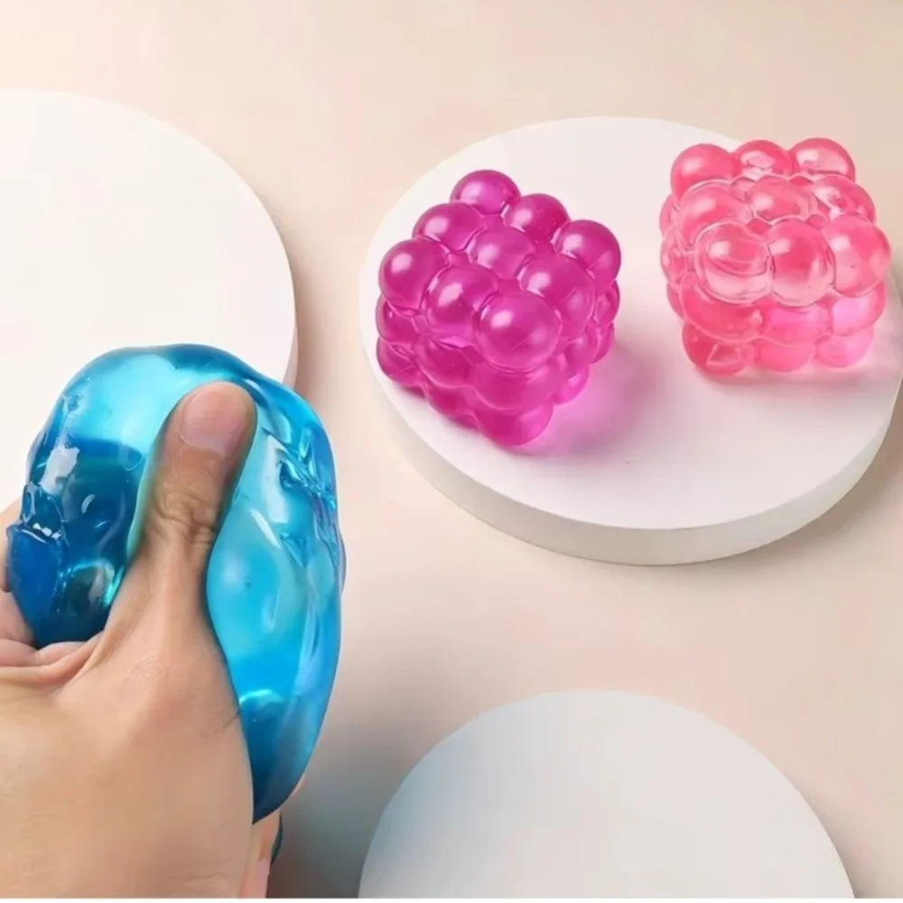 New Simulation Cube Cube Fidget Toy Slow Rebound Cube Bubble Cube Maltose Texture Jelly Glossy Cube Squeeze Toy Desktop Ornament