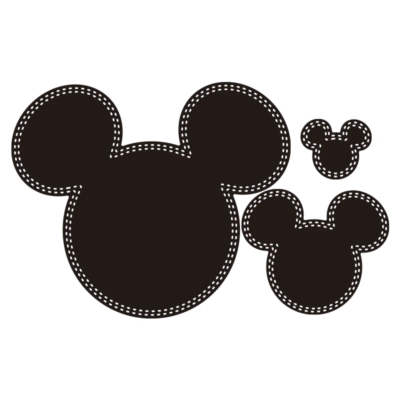 3PCS Stitched Mouse Ears Cutting Dies Layered Die Cuts For DIY Scrapbooking Embossing Paper Cards Crafts Making