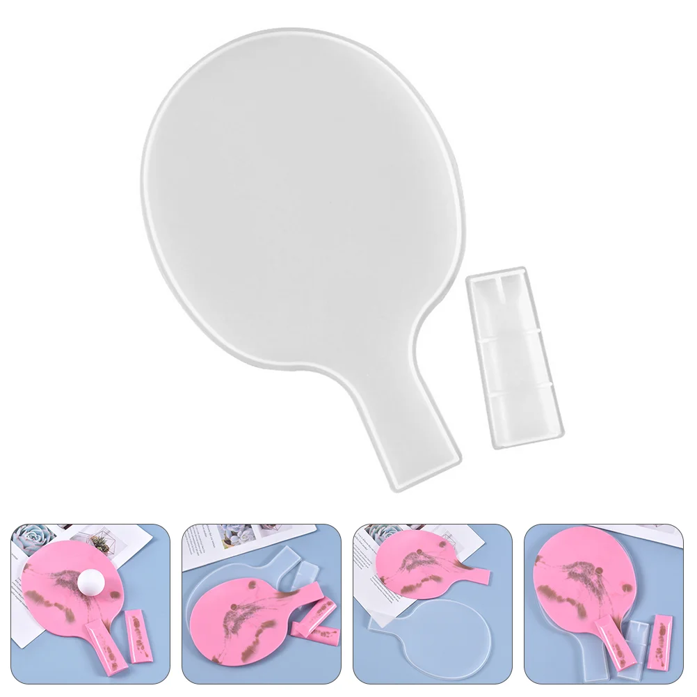 Epoxy Casting Paddle Table Tennis Silicon Racket Chic Mold Chocolate White Silica Gel Creative Crystal