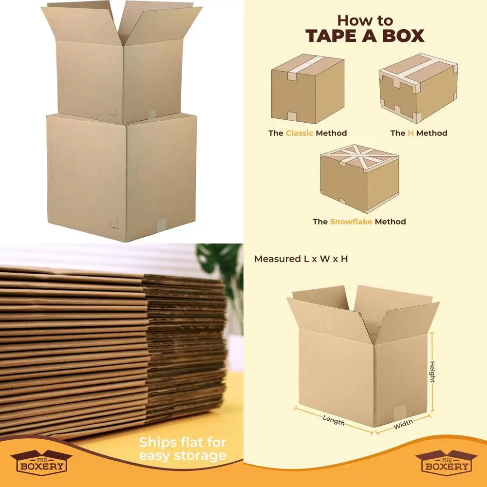 

14x14x14 Brown Corrugated Cardboard Boxes, 25-Pack for Shipping, Packing, Moving, Storage | Durable, Eco-Friendly, Recyclable, M
