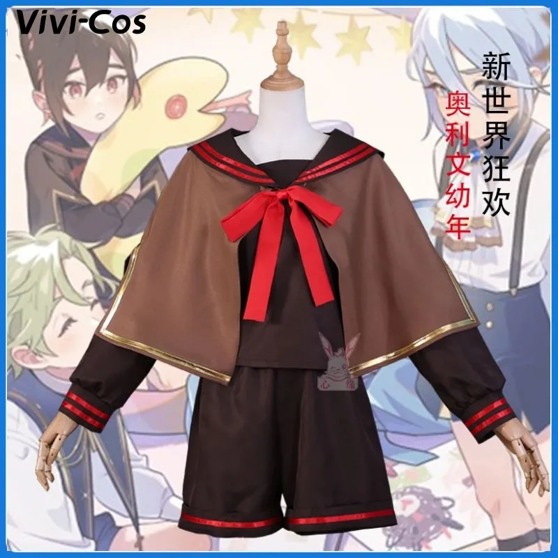 Vivi-Cos Game Nu: Carnival Olivine Juvenile Clothing Cool Handsome Cosplay Halloween Unisex Costume Role Play Party Carnival New