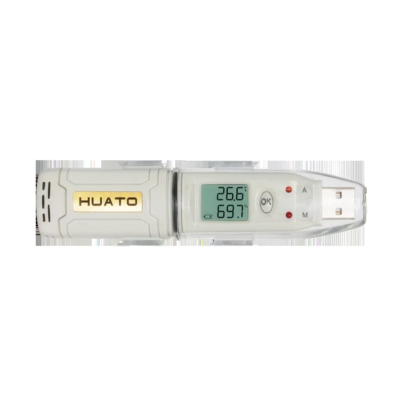 Hedao-Sensor portátil de mano HE173, dispositivo Iternal USB, registrador de datos de humedad y temperatura, con pantalla LCD