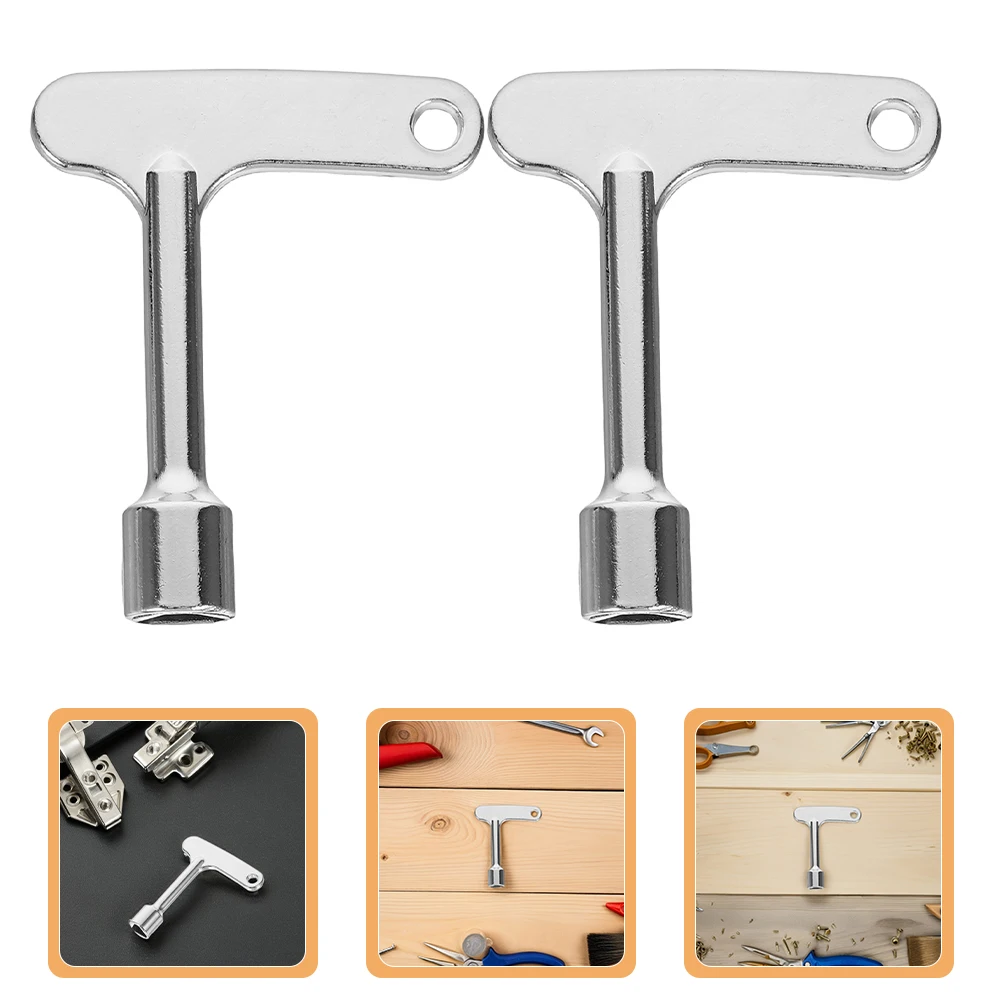 

2 pcs Elevator Triangle Door Release Tools Stainless Steel Triangular Lock Solutions Emergency Maintenance
