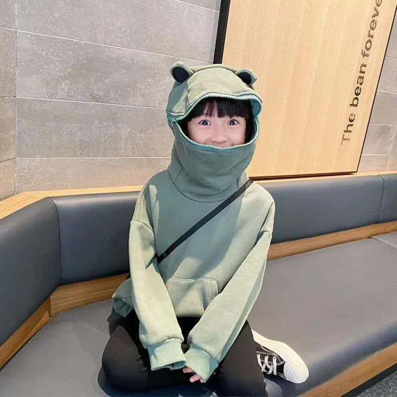 2026 Winter Fleece Hoodie Boys Girls Zip Up Sweatshirt Kids Warm Pullover Coat Children Clothing