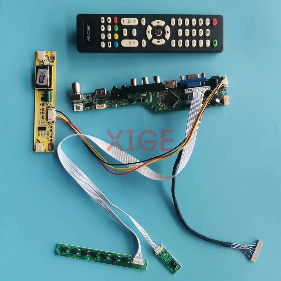 

Screen Drive Controller Board Fit LM150X05 MT150XN01 M150X4 QD15XL02 1024x768 20Pin LVDS 1024*768 USB+AV+VGA+HDMI 2-CCFL DIY Kit