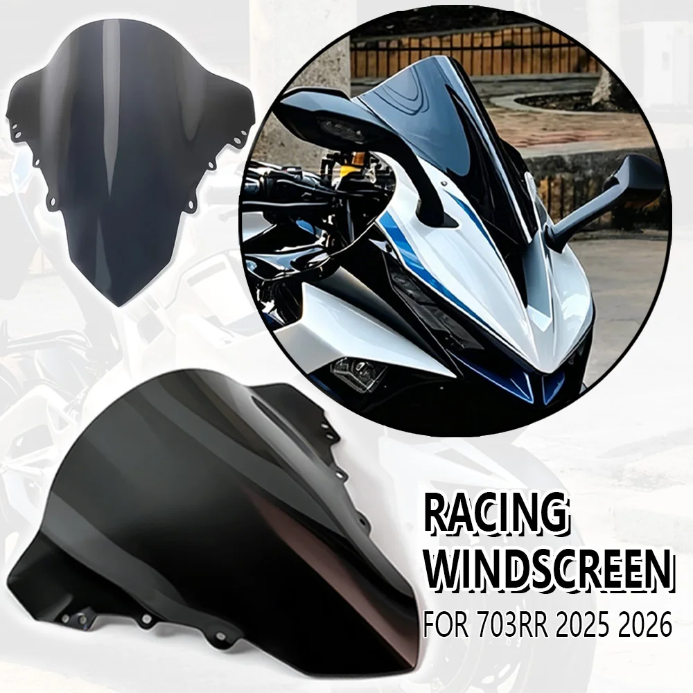 For ZONTES 703 RR 2024-2026 Motorcycle Double Bubble Windscreen Screen 703RR 2025 2026 Wind Deflectors Windshield Accessories - view 4