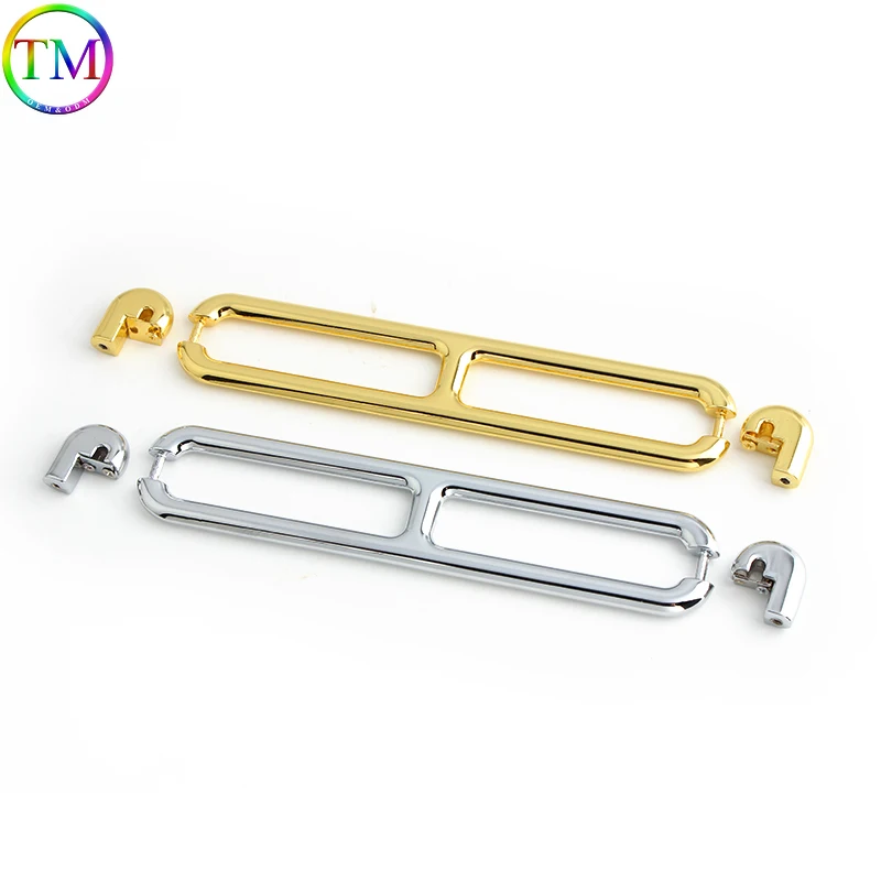 Chrome,Gold Metal Clasp Locks For Leather Craft Handbag Purse Bags Shoulder Eyelets Hanger Lock Buckle Hardware Accessories