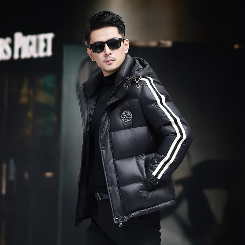 YEAE Designer Clothes Men Puffer Jacket Luxury Men's Lightweight Down Jacket Duck Down Padding Male Coat  Winter Jacket for Men