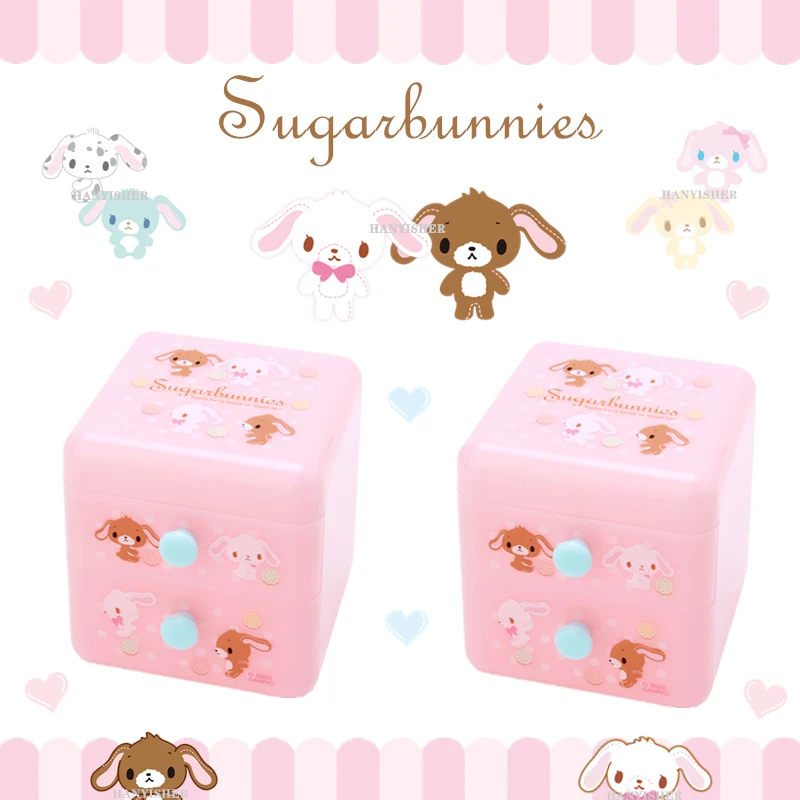 Sugarbunnies Desktop Organizer Mini Drawer Storage Box Transparent Hair Accessories Headband Organizer Sanrio Figures Model Toys