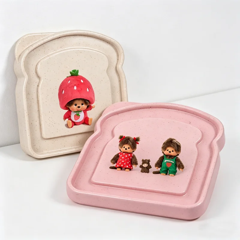 Monchhichi Bento Box Portable Bread Bin Printed Convenient Sandwich Containers Office Sliced Food Fruit Organization Toast Boxes